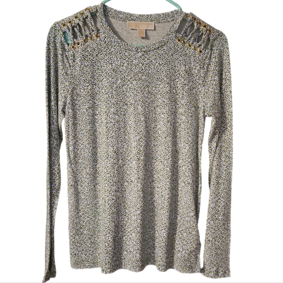 MICHAEL Michael Kors Tops - Michael Kors Womens Floral long sleeved Shirt